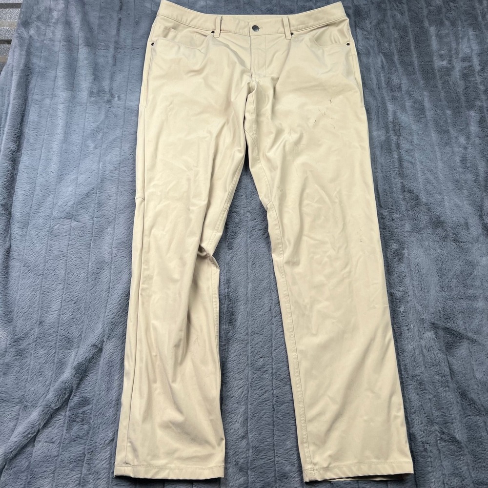 Lululemon ABC Pant Classic Fit Tan Khaki 5-Pocket Mens Size 36x31